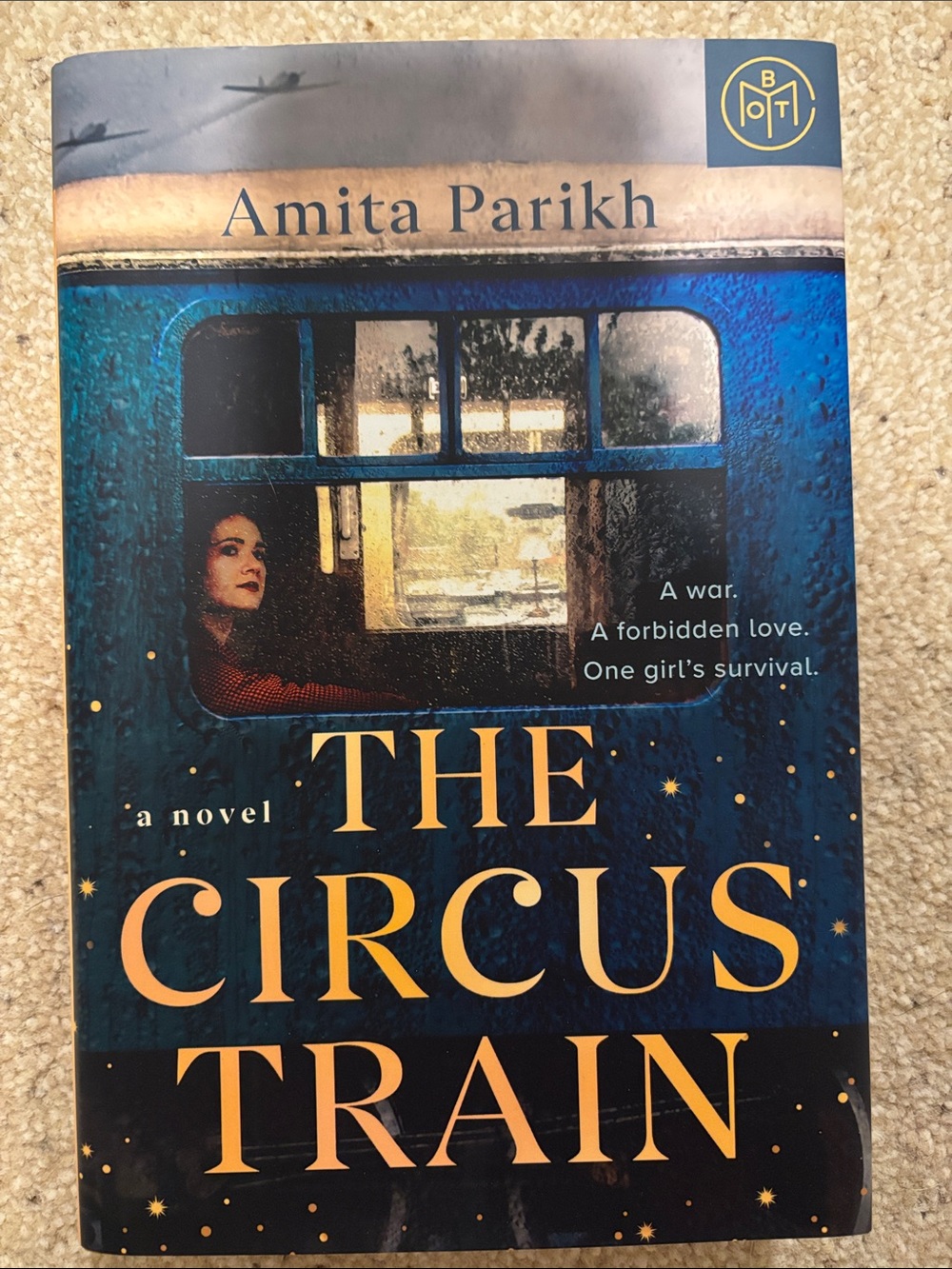 The Circus Train by Amita Parikh - Blue & Gold Hardcover/ Paperback Cover